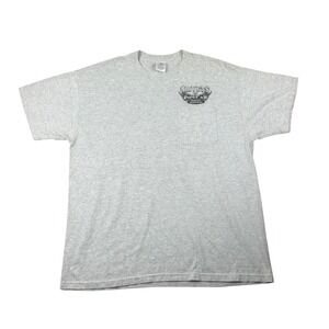 Jerzees Mens XL Heather Gray AMVETS Post 48 Car Show 2009 Pocket Graphic T-Shirt